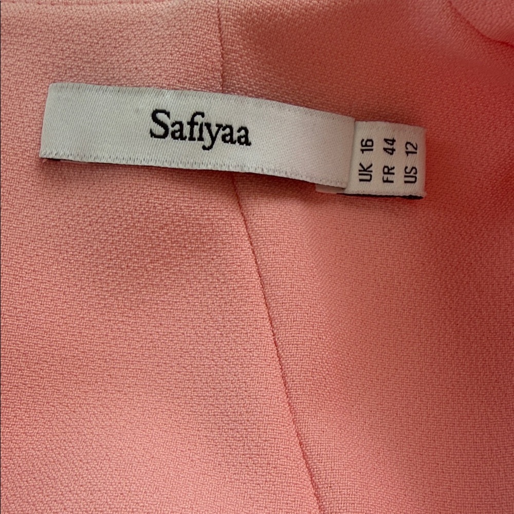 Safiyaa Coral Pink Peplum Top - Picture 6 of 6